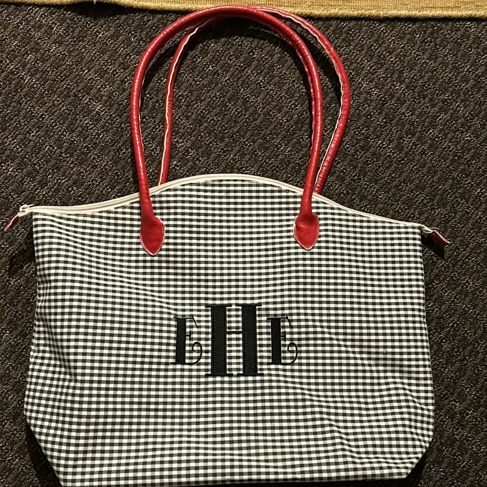 EEH initial embriodered medium tote